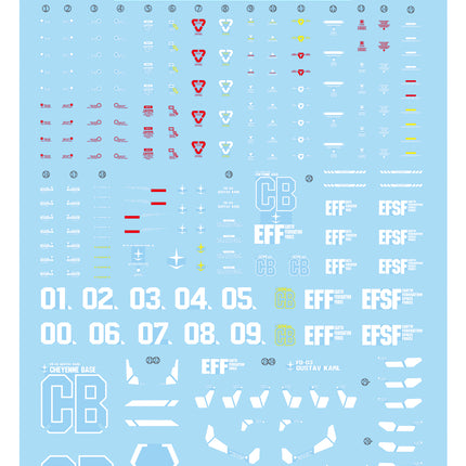 HG-20 | 1/144 GUSTAV KARL FLUORESCENT WATERSLIDE DECAL