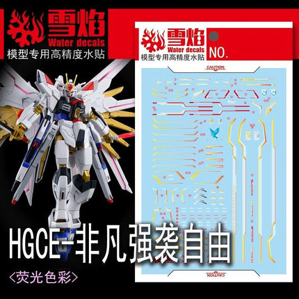 HG-91 | 1/144 MIGHTY STRIKE FREEDOM GUNDAM FLUORESCENT WATERSLIDE DECAL