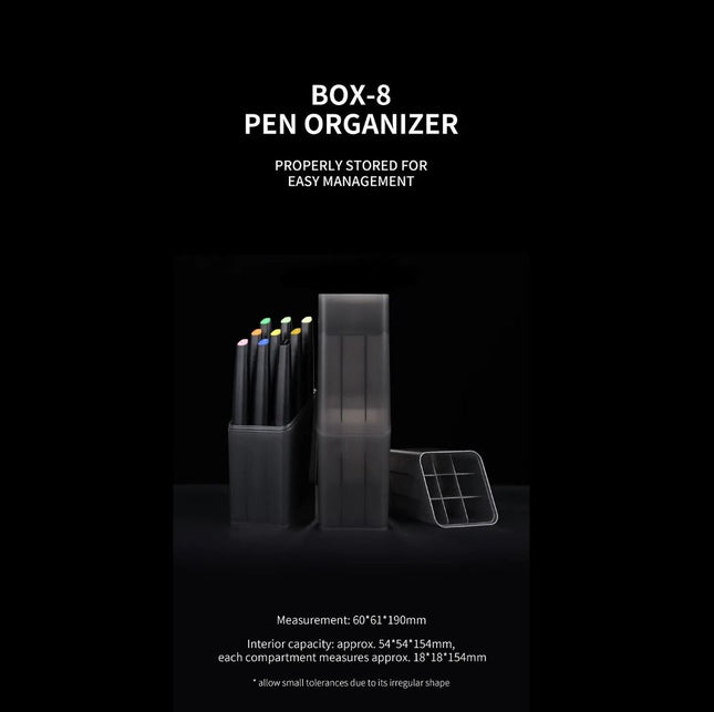 BOX-8 MARKER & PEN STORAGE BOX & ORGANIZER