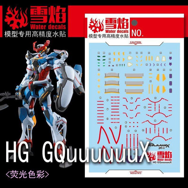 HG-107 | 1/144 GUNDAM GQUUUUUUX FLUORESCENT WATERSLIDE DECAL