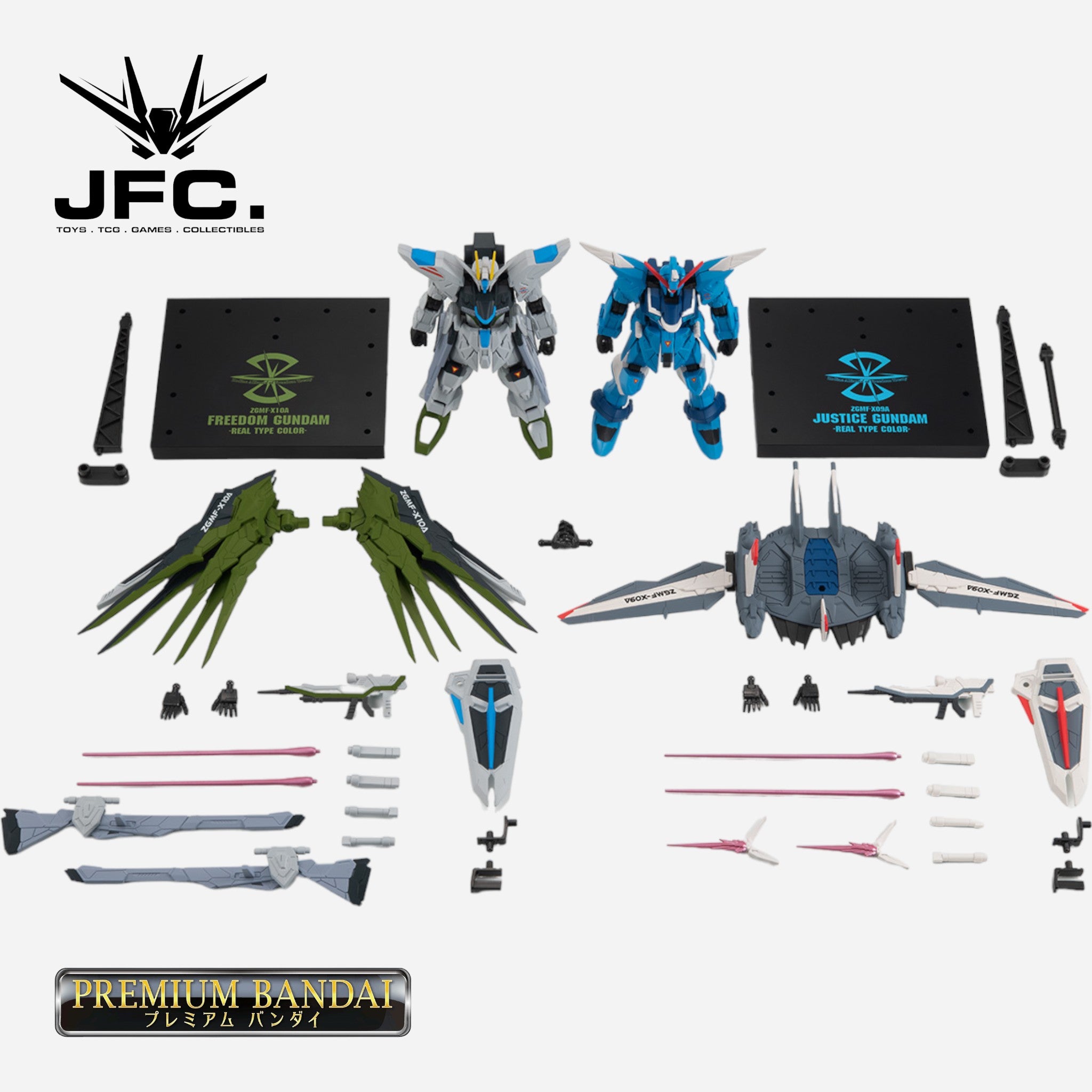 GUNDAM G-FRAME FA FREEDOM GUNDAM & JUSTICE GUNDAM (REAL TYPE COLOR) – JFC.