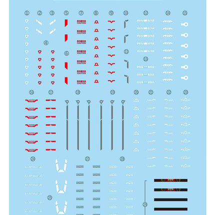 HG-53 | 1/144 GUNDAM AERIAL FLUORESCENT WATERSLIDE DECAL