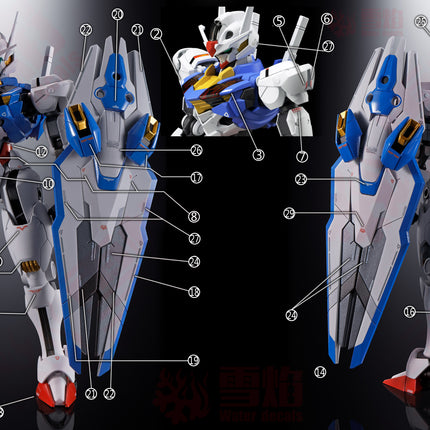 HG-53 | 1/144 GUNDAM AERIAL FLUORESCENT WATERSLIDE DECAL