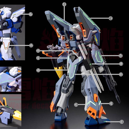 HG-97 1/144 DUEL BLITZ GUNDAM FLUORESCENT WATERSLIDE DECAL