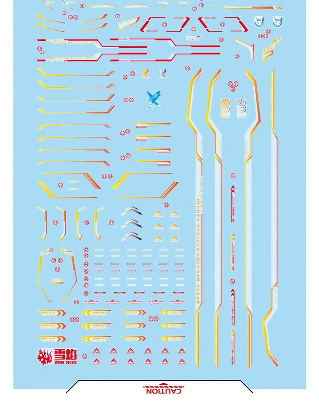 HG-91 | 1/144 MIGHTY STRIKE FREEDOM GUNDAM FLUORESCENT WATERSLIDE DECAL