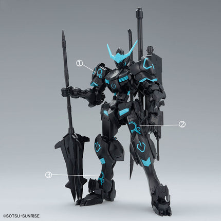 MG-122 | 1/100 GUNDAM BARBATOS (RECIRCULATION NEON BLUE) FLUORESCENT WATERSLIDE DECAL