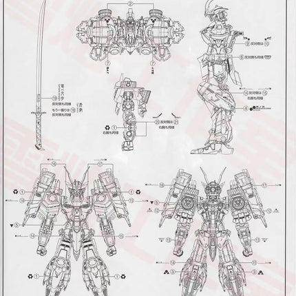 MG-163 1/100 SENGOKU ASTRAY GUNDAM FLUORESCENT WATERSLIDE DECAL