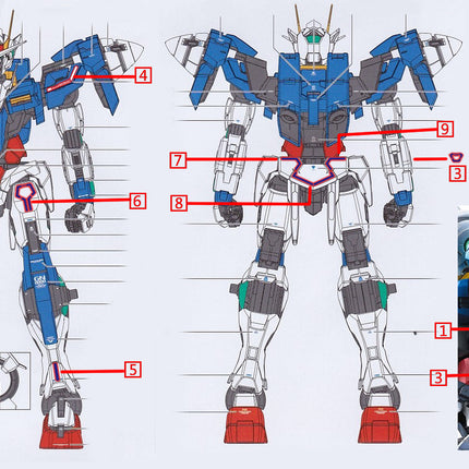 PG-10 | 1/60 00 RAISER FLUORESCENT WATERSLIDE DECAL