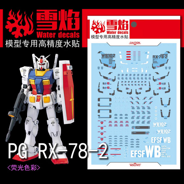 PG-07 | 1/60 RX-78-2 GUNDAM FLUORESCENT WATERSLIDE DECAL
