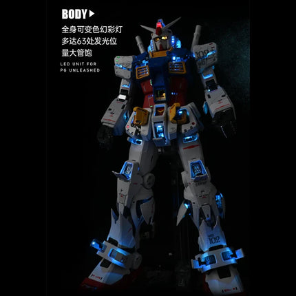 PREORDER-FEB 2025🔥LED UNIT + DISPLAY BASE FOR PG UNLEASHED RX-78-2 GUNDAM (PREMIUM EDITION) - (READ DESCRIPTION)